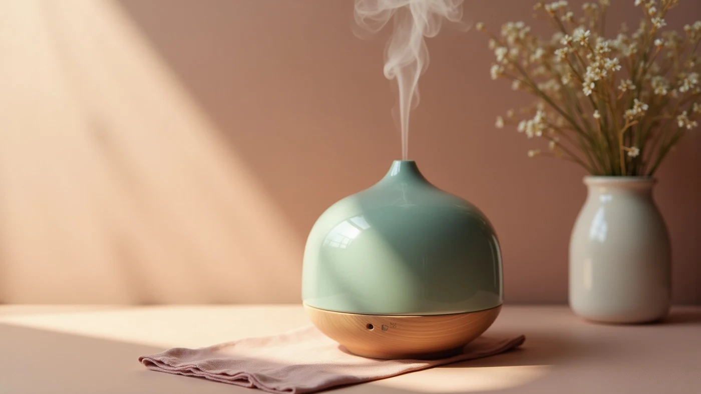 Diffuseur et fleurs dans une atmosphère douce
